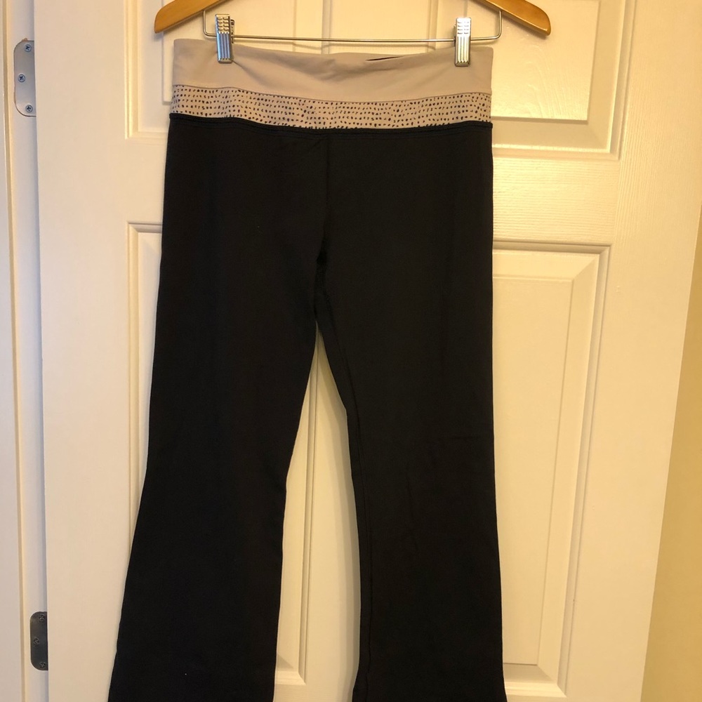Lululemon Medium Black Leggings with wide bottoms